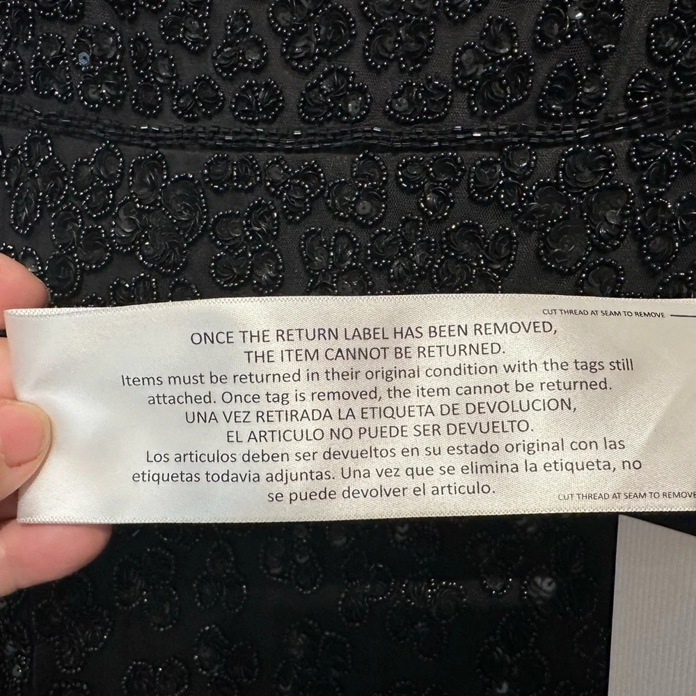 ✔️58B/68B/67B ❤️ BNWT MAC DUGGAL FLOUNCE SLEEVE BEADED MIDI DRESS #10827 - Picture 11 of 12